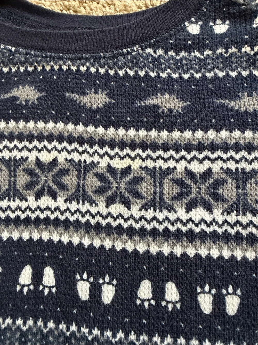 Old Navy Toddler Waffle Knit Long-Sleeve Tops - Navy & Gray Set